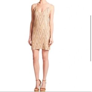 Alice + Olivia Avalon Embellished Beaded Mini Slip Dress Size 12 NWT